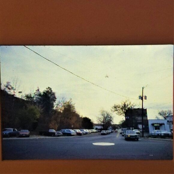 Vintage Slide Old Cars And Flying Object In The Sky Plastimounts USA - Picture 2 of 4